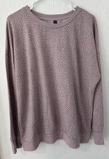 NWT Mondetta Womens Sweatshirt Pink Elderberry Moisture-Wicking Soft X-Large