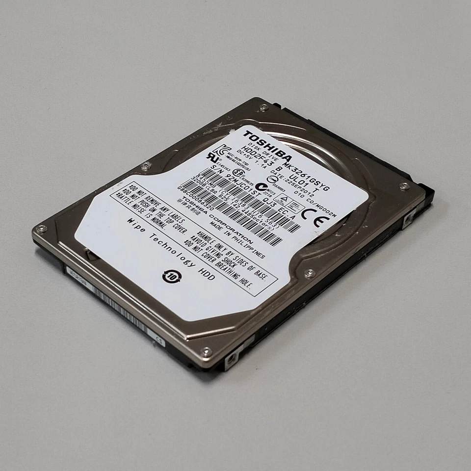 Toshiba 320GB 2.5" SATA II 3Gbps HDD 7200 RPM 16MB MK3261GSYG - Image 3 of 4