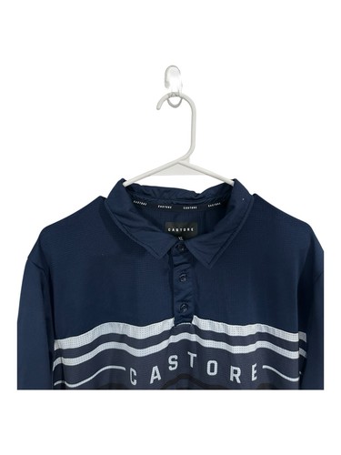 Castore Polo Shirt Men Size XL Navy Blue Performance Sports Short Sleeve - Picture 4 of 10