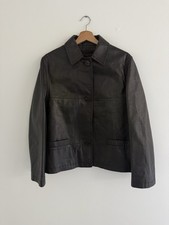 MaxMara Brown Genuine Leather Jacket 12