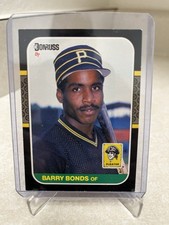 1987 Donruss Barry Bonds Rookie Card #361 Pittsburgh Pirates . rookie card picture