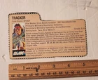 Vintage G.I. Joe Tracker Spirit File Card Only. ARAH