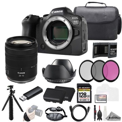 Canon EOS R6 II + RF 28-70mm f/2.8 IS STM Lens 128GB +Ext Bat+ 3 PC Filter- Kit