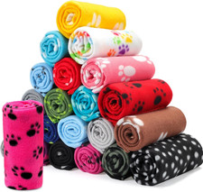 20 Pcs Puppy Blanket Pet Soft Fleece Dog Blankets Warm Felt Throw Sleep Mat Bed