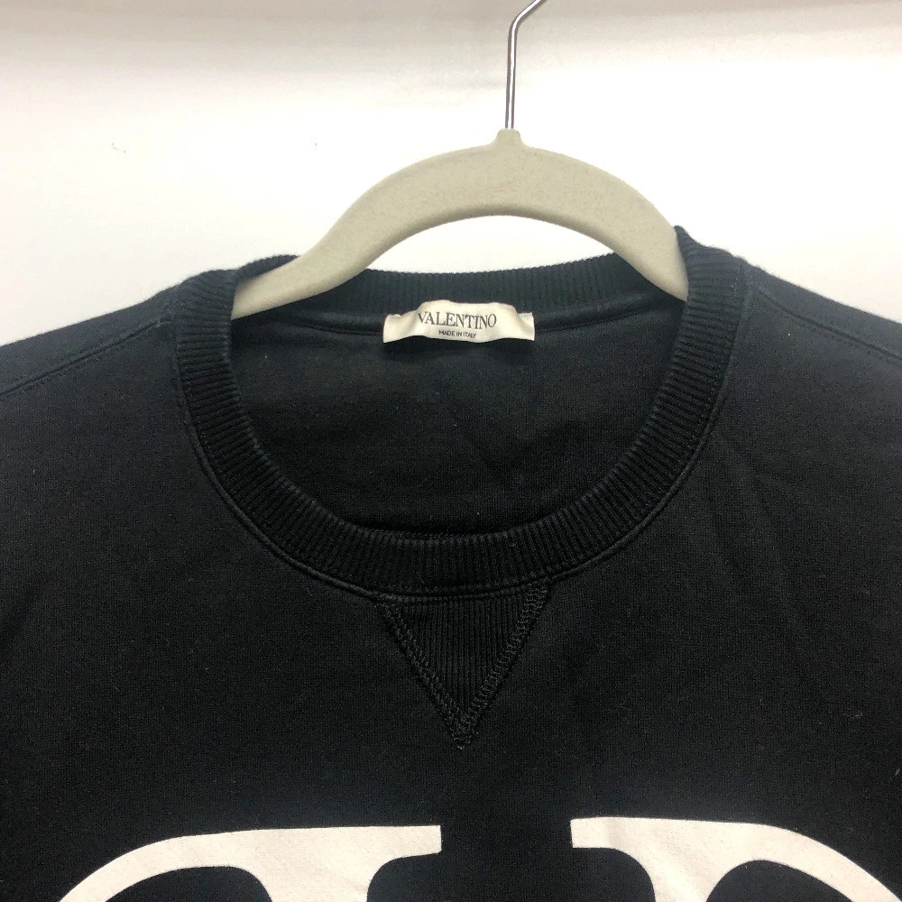 Felpa VALENTINO TV0MF11Y680 20SS Stampa Logo Abbigliamento Trainer Cotone Nero