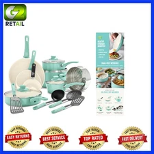 Complete 16-Piece Kitchen Cookware Set: Non-Stick, Eco-Friendly, Easy Cleanup