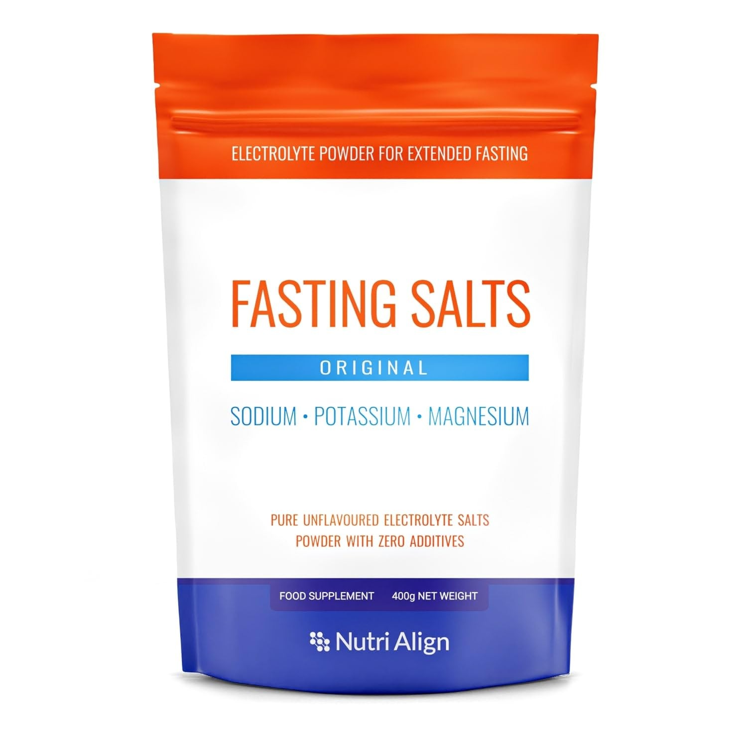 Nutri-Align Fasting Salts Electrolytes Powder | 400g Sodium Potassium Magnesium