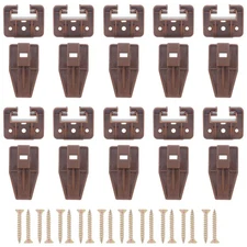 10 Sets Drawer Track Guide and Glides, Center Mount Drawer Plastic Slides Dra...