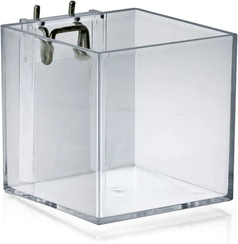 Azar Displays 256105 4-Inch Acrylic Cube Bin for Pegboard or 1, Clear