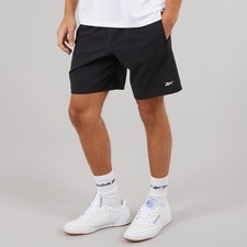 Image of Reebok Mens Workout Ready Woven Shorts Black Running Gym Training Bottoms