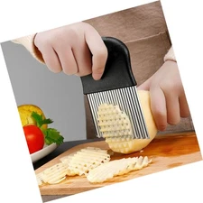 Large Crinkle Cutter - French Fry Slicer - Potato Knife Cutter Fruit Vegetabl...