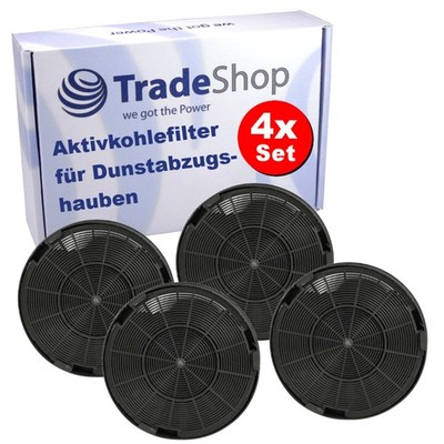 4 Aktivkohlefilter Ø196mm geeignet für Electrolux AEG EFF62 E3CFF62 9029793578