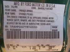 Used Left Drive Axle Shaft fits: 2000 Ford Focus AT 4F27E transmission Left Grad