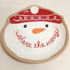 Hallmark Snowman Share the Merry Christmas Plate
