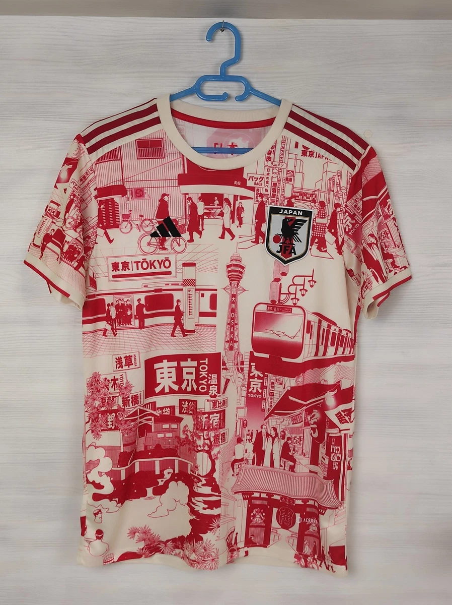 日本红色国家队足球迷服装与纪念品| eBay