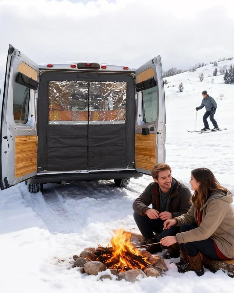 Van Chill Curtain for RAM Promaster 2015–2025 Insulated Rear Door Thermal Cover - Image 2 of 4