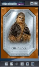 Chewbacca - Platinum Base Orange SR 600cc Star Wars Card Trader Foundry