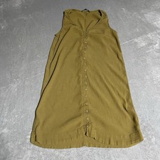 Madewell Dress Womens XS Olive Green Sleeveless Button Front Dainty Whimsy Fall