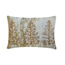 Gold Gold Christmas Decor Lumbar Pillow Cover Velvet Pillowcase- Glitz Gold Tree