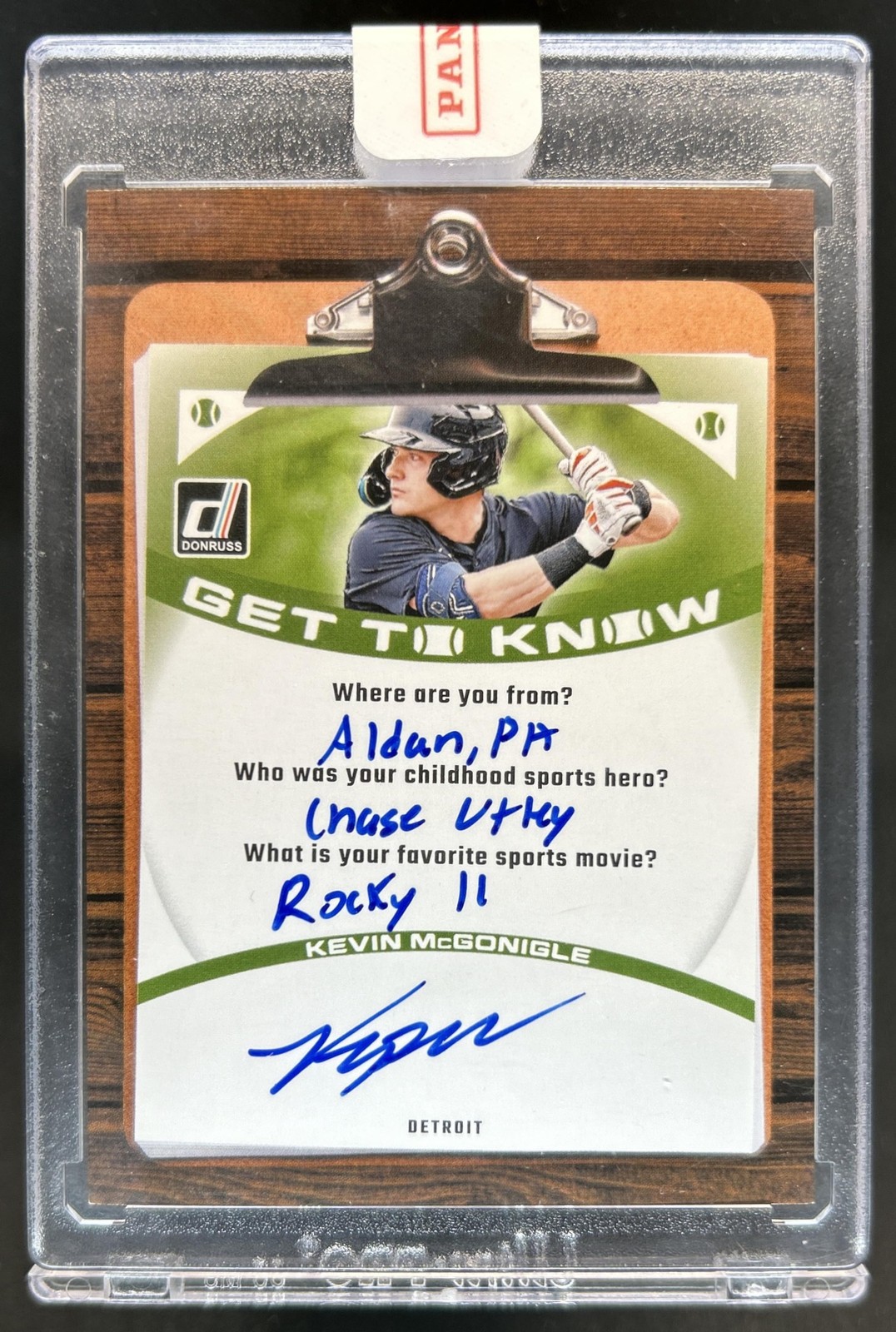 2026 Panini Donruss Kevin McGonigle Get To Know Auto Autograph #12 ...