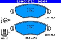 Bremsbelagsatz Scheibenbremse Ate 13.0460-3975.2 (1Satz-1Stk)