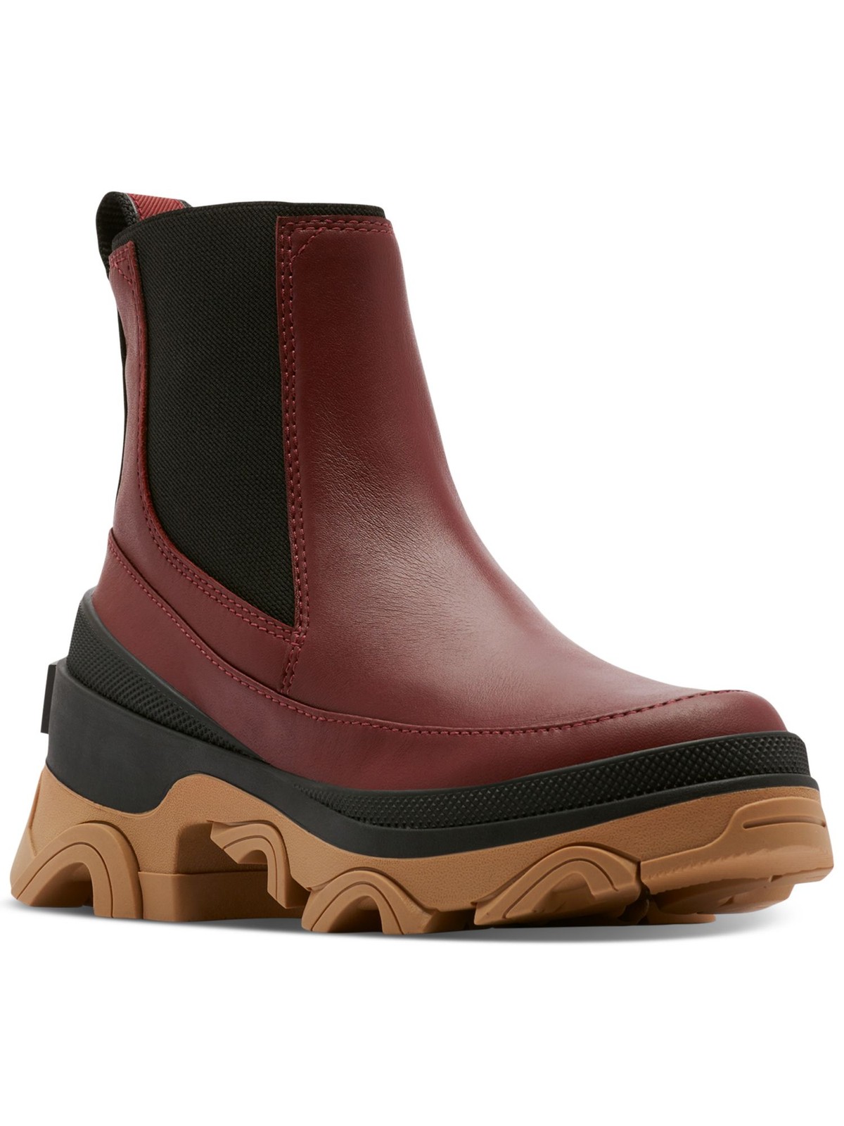 SOREL Womens Maroon Platform Wedge Chelsea Boot Size 7.5