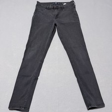 Hollister High-Rise Jean Jeggings Women's Black Advanced Stretch Zip Fly - 11R