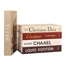 5 PCS Decorative Books For Home Decor Beauty Fake Books Coffee Table Set