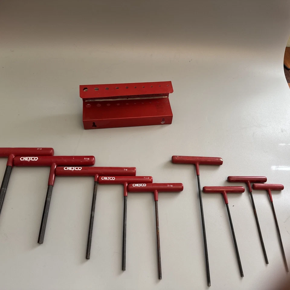 Chaco T Handle Hex Wrenches Set Of 6 And 3 Additional Unnamed Hex Wrenches. - Image 3 of 4