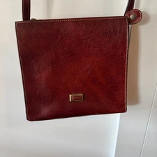 Giudi Italian Leather Crossbody Bag Vintage Style Shoulder Bag