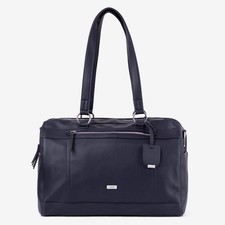 NEW! Vanchi Steffi 2-zip Carryall Nappy/ Baby Overnight Bag, Black Vegan Leather