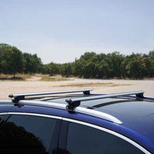 Roof Rack Cross Bars Lockable Aluminum Black/Gray For Genesis GV70 2022-2025