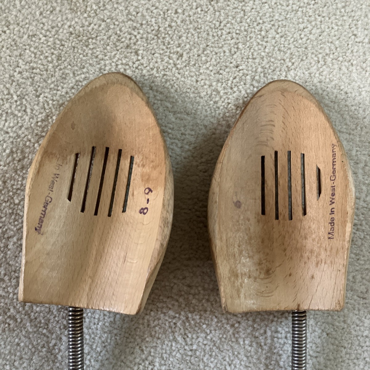 Two Wooden Shoe Trees.  One Vintage west Germany.  Other adjustable 10"-12" View 6