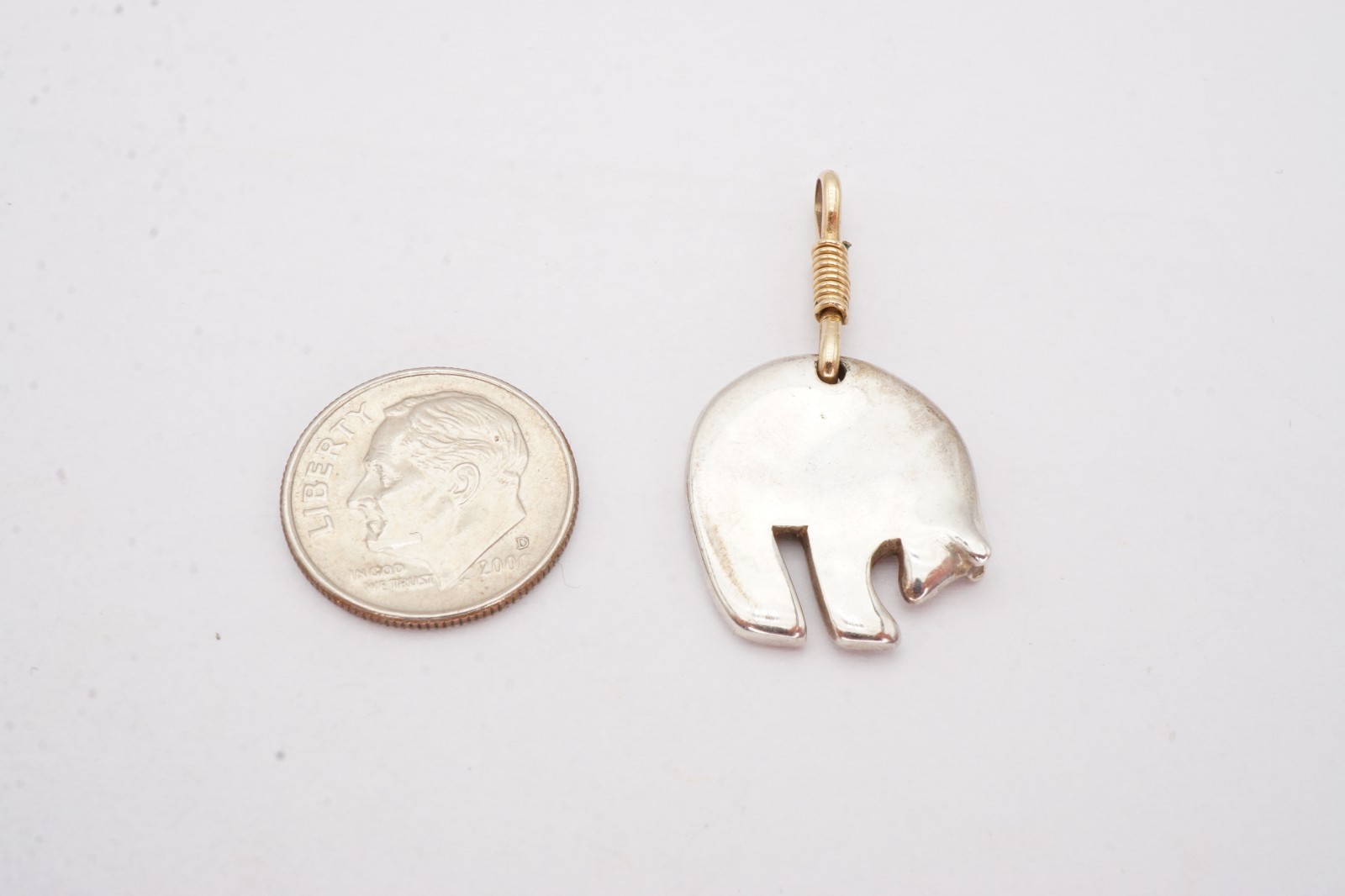 Sterling Silver 925 Bear Pendant - image 2