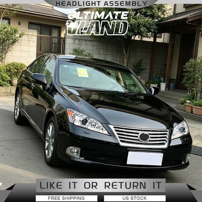 VLAND LED DRL Projector Headlights For 2010-2012 Lexus ES350 Assembly Chrome Set