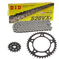 Kettensatz Aprilia Tuono 125 03-07 Kette DID 520 VX3 104 Offen 14/40