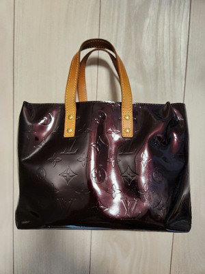 LOUIS VUITTON Monogram Vernis Reade PM Hand Bag Amarante M91993 #ddu8