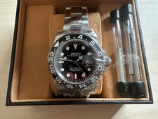 Seiko MOD Oyster Perpetual Date GMT Master II Black Dial & Black Bezel