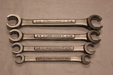 Craftsman Flare Nut Line Wrench Set -4pc-sae-va Series Made Usa 38 To 78 J22