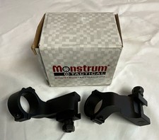 Monstrum Tactical ZRR-1-H High Scope Rings Picatinny Mount Rifle Black