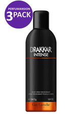 3 DRAKKAR INTENSE Deodorant Body Spray 5.8 oz For Men by Guy Laroche