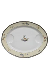 Haviland Limoge MONTREUX 18x14 Oval Meat Turkey PLATTER Serving Dish Gravy Wells