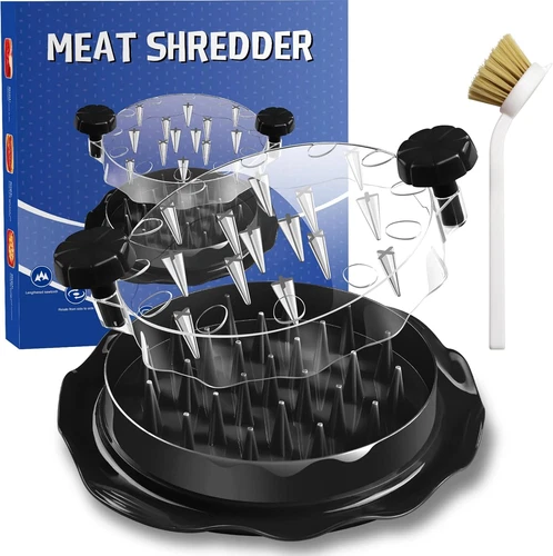 Chicken Shredder Tool Twist Large with Brush,Visible Kitchen Meat Shredder Grind