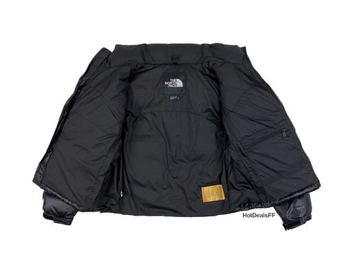 Women's The North Face Retro Nuptse 2000 Short Crop 700-Down Jacket, Black, NEW - Picture 15 of 19
