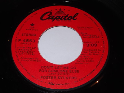 Foster Sylvers: Don't Let Me Go For Someone Else (Stereo) / (Mono) 45