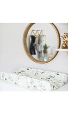 Pad Cover Sheet For Baby Diaper Changing Table- Soft Breathable, Green Leaf Prin