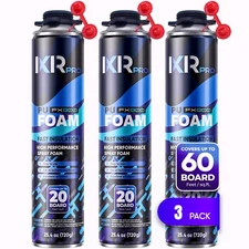 Spray Foam Insulation Can ( 3x25.4 oz. (720 g)) Expanding Foam Sealant