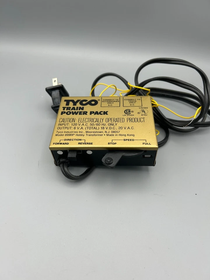 Transformador de colección Tyco HO Train Power Pack modelo 899BP sin probar Foto 2 de 3
