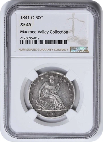 1841-O Liberty Seated Silver Half Dollar EF45 NGC