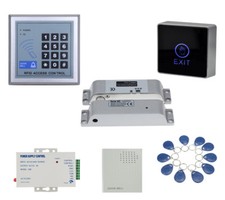 125Khz RFID Door Access Control Drop Bolt Strike Magnetic Gate Lock Touch Button